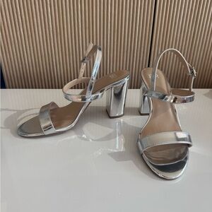 Elegant Silver Women's Heels